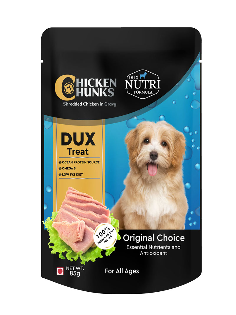 Buy Dux Chicken Chunks Gravy Wet Dog Food at a low price in online India on petindiaonline