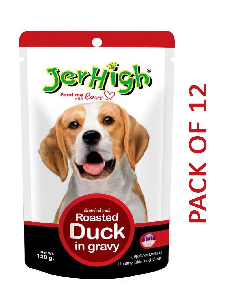 Jerhigh Roasted Duck in Gravy Wet Dog Food at a low price in online India on petindiaonline