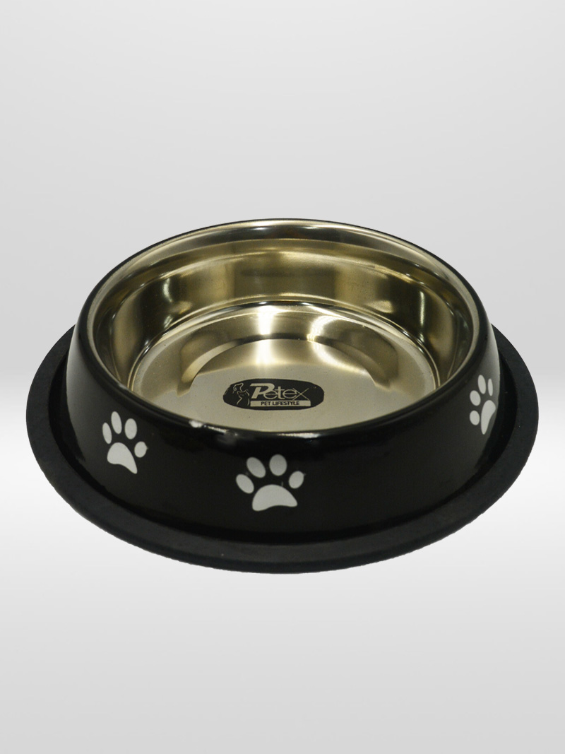 Buy Petex PawPrint Steel Bowl Small at a low price in online India on petindiaonline